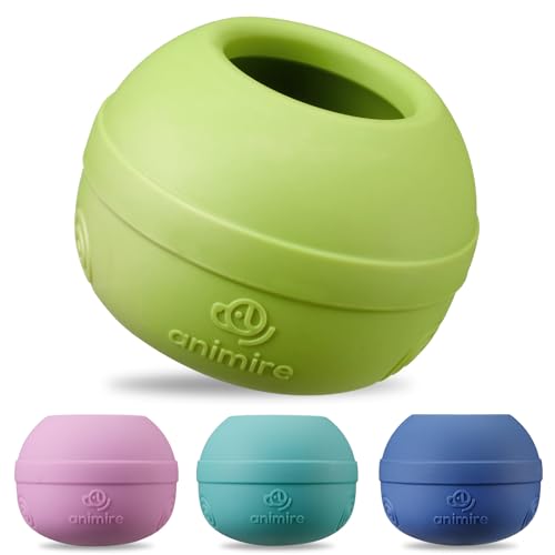 Long-Lasting Interactive Dog Lick Toy, Stuffable Dog Enrichment to Keep Dogs Busy, Wobbly Treat Dispensing Freezable Chew Toys, Food-Grade Safe (Green,M) - color: Green, size: M