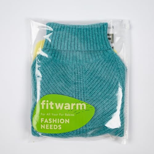Fitwarm Knitted Dog Sweater - Thermal Winter Clothes for Small Dogs, Boy & Girl - Teal Blue, Small - color: Steel Blue, size: Small