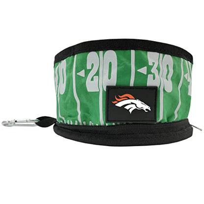 Pets First NFL Collapsible Pet Bowl - color: Denver Broncos, style: 1 Pack
