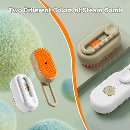Marchul 3-in-1 Self-Cleaning Steam Grooming Brush - Removes Loose Undercoat for Long & Short Haired Cats, Kittens