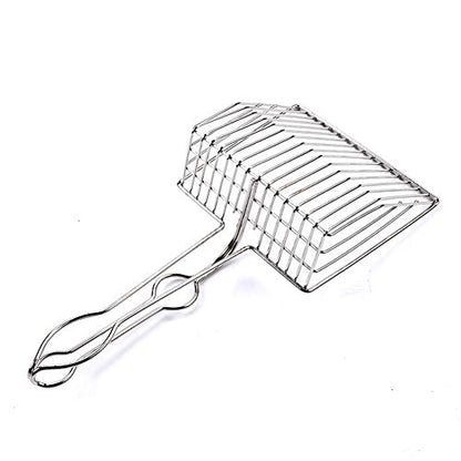 Cat Litter Scoop, Durable Metal Pet Kitty Kitten Sifter Heavy Duty with Long Handle Pet Kitty Dog Pooper Scooper, Easily Clean Litter Box