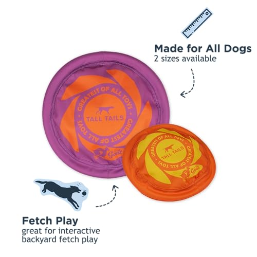 Tall Tails G.O.A.T. Greatest of All Toys Sport Flyer Fetch Toy for Dogs, Large - size: Large