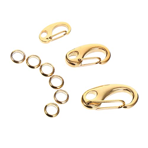 Kisangel 3Pcs Stainless Steel Dog Harness Clip with Rings Durable Pet Id Tag Holders for Cats and Dogs Lightweight and Sturdy Quick Clip Split Load Hooks for Secure
