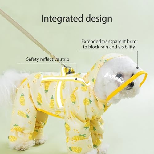 Dog Raincoat Windbreaker Resistant Dog Rain Jacket for Small Dogs Durable Rain Coat for Dogs(Medium,B)