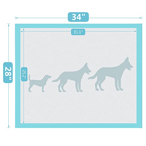 BESTLE Extra Large Pet Training and Puppy Pads Pee Pads for Dogs 28"x34" -18 Count Super Absorbent & Leak-Proof - size: 18-Count