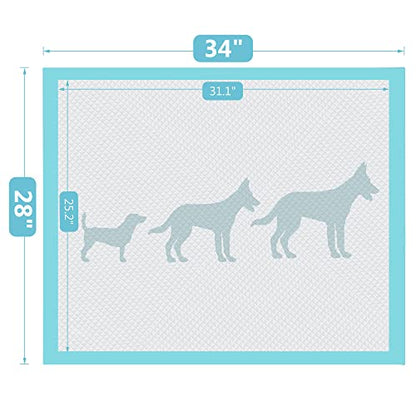BESTLE Extra Large Pet Training and Puppy Pads Pee Pads for Dogs 28"x34" -30 Count Super Absorbent & Leak-Proof - size: 30-Count