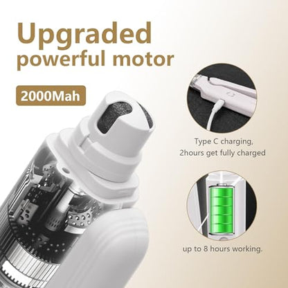 2 in 1 Pet Nail Clippers and Grinder with 2 Led Lights for Dogs Cats Birds Hamster Nail Claw Trimmer Rechargeable Low Noise Dog Nail Clippers and Grinder Quick Sensor