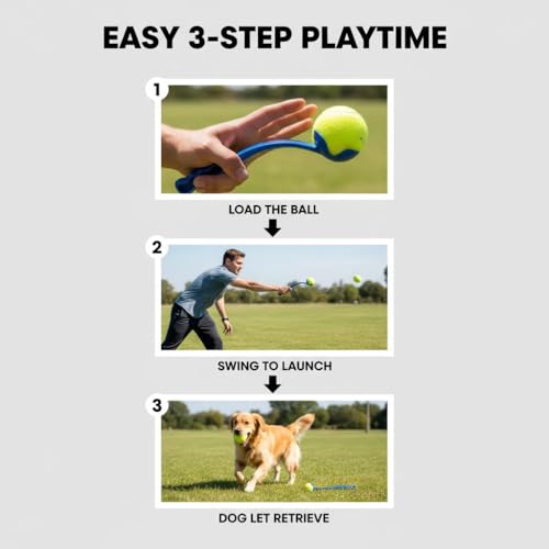 Dog Ball Thrower Launcher, Tennis Ball Launcher, Dog Ball Thrower Launcher and 2 Balls