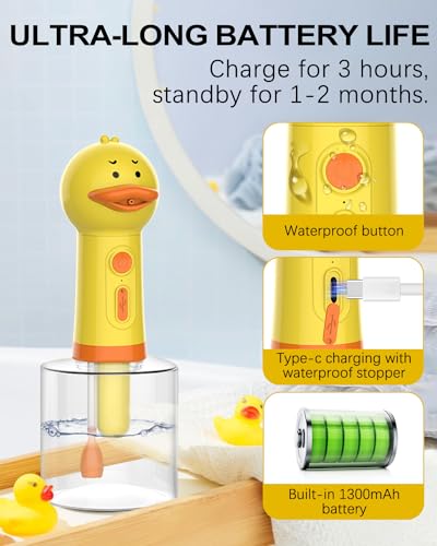 Electric Foaming Shampoo Dispenser, Automatic Rechargeable Soap Dispenser for Dog/Cat Bathing, Bathroom, Kitchen Sink, Toilet Cleaning