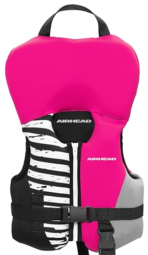 Airhead Wicked Kwik-Dry NeoLite Flex Life Jacket for Kids - USCG Approved Life Vest for Youth, Child & Infant, Watersports Vest for Boating, Tubing & Swimming, Hot Pink - size: Infant (Under 30 Lbs)