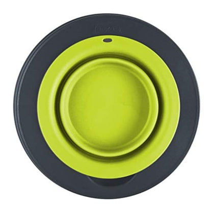 Dexas Popware for Pets Single Elevated Pet Feeder, Large, Gray/Green - color: Gray/Green, size: Large/4 Cup Capacity