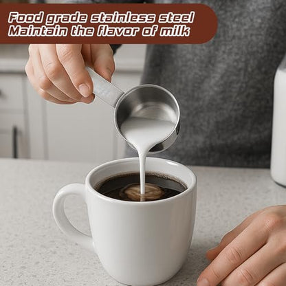 2 Pcs 1/4 Cup Stainless Steel Measuring Cup, 60 ml 2 oz Stainless Steel Measuring Cups Metal Coffee Scoop Cat Food Scoops for Wet and Dry Ingredients Cooking Baking Kitchen, Dishwasher Safe - size: 1/4 Cup