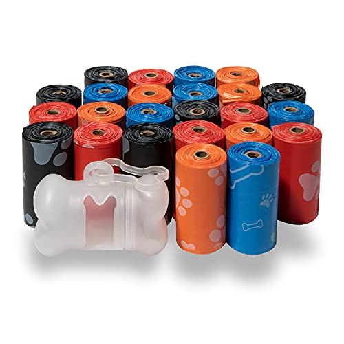 Best Pet Supplies Dog Poop Bags for Waste Refuse Cleanup, Doggy Roll Replacements for Outdoor Puppy Walking and Travel, Leak Proof and Tear Resistant, Thick Plastic - Assorted, 360 Bags - color: Assorted Colors, size: 360 Bags