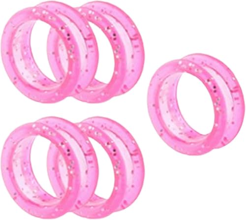 10Pcs Pink Silicone Scissors Finger Rings Grips Grooming Shear Thumb Inserts Finger Protector Ring for Barber Hair Cutting Scissors Pet Shears Hair Cutting Shears Hair Cutting Tools