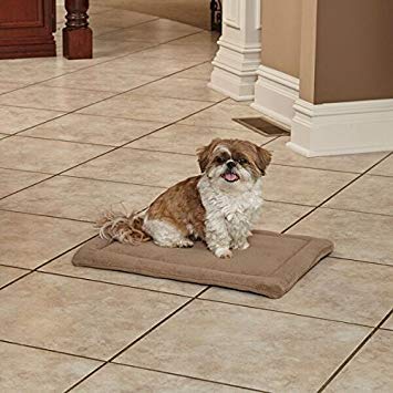 MidWest Homes for Pets XXS QuietTime Taupe Micro Terry Pet Bed, Ultra-Soft & Cushioned Crate Pad for 18-inch Crates, Machine Washable, For Small Dogs & Cats - size: 18 inch
