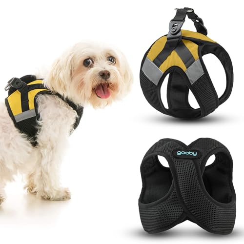 Gooby Soft Mesh X Step in Dog Harness - Yellow, Small - color: Yellow, size: Small
