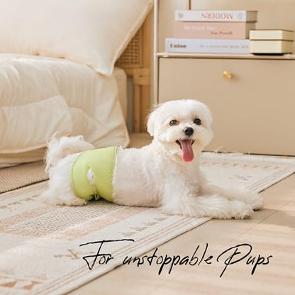WICKEDPUP Male Dog Belly Band Kit, 50 Diaper Pads & 1 Reusable Male Wrap (Size 0 (10.5"-14" Waist)) - size: Size 0 (10.5"-14" Waist)