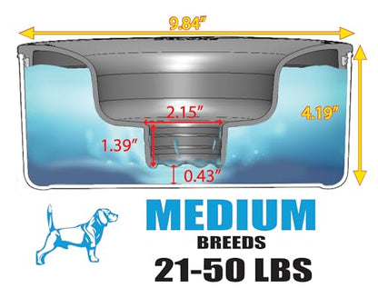 Slopper Stopper Stainless Steel Dripless Water Bowl with Tritan Plastic Lid, Holds 1 Gal, Reduces Spills & Trails Up to 85%+, Water Bowl for Medium Breed Dogs (21-50 lbs), The Original Slobber Stopper - size: 21-50 Lbs Medium, style: Stainless Steel