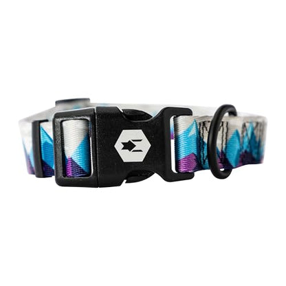 Wolfgang Heavy Duty, Adjustable Dog Collar with Quick Release Nylon Buckle for Walking & Training, MountainWave Print, Small - color: MountainWave Print, size: Small (5/8 Inch x 8-12 Inch)