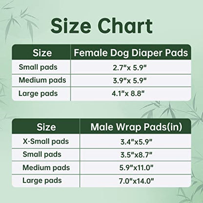 Wegreeco Dog Diaper Pads - Bundle of 10 - (Female Large,4.1"x 8.8") - color: Female Dog Diaper Pads, size: Large