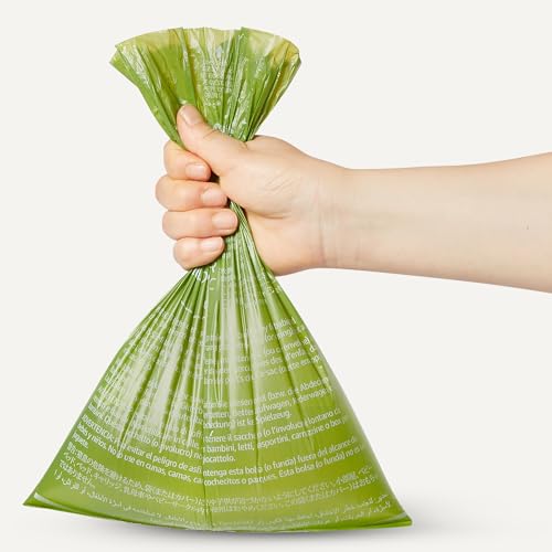 Amazon Basics Dog Poop Bags Rolls, 70% Recycled Plastic Waste Bags for Poop, Leak-Proof, 13 x 9 in., 300-Pack - size: 1 Count (Pack of 300)