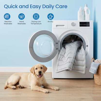 Dog Cooling Mat, Thick & Reversible Cooling Mat for Medium Dogs, Breathable Cool Fabric, Durable & Washable Pet Cooling Pad for Crate Kennel Car Travel, Outdoor & Indoor Use in Summer - size: Large(36" x 23")