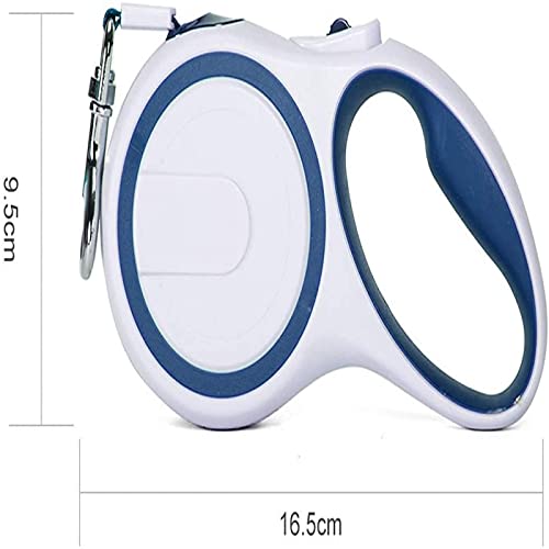 Retractable Dog Leash for Small Medium Dogs up to 88lbs, 10/16Ft Strong Nylon Tape, One-Handed Brake, Pause, Lock(Blue,3m) - color: Blue, size: 3m