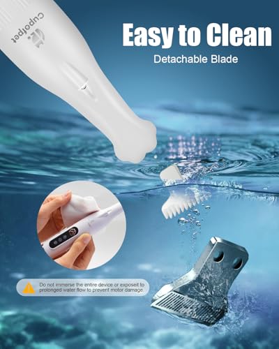 Dog Paw Trimmer for Precision Shaver, Cordless Small Pet Paw Grooming Trimmer, Low Noise for Trimming Dog's Hair Around Paws, Eyes, Ears, Face, Butt(White)