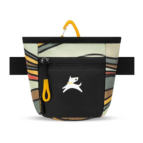 OllyDog, Goodie Treat Bag, Dog Treat Training Pouch | Magnetic Closure | 3 Ways to Wear | Hands-Free Waist Belt | Water-Resistant Recycled Vegan Fabric (Ventura '73) - color: Ventura '73