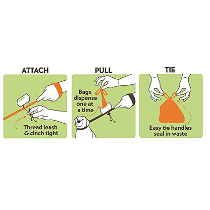 Neater Pet Brands Neater Bags Dog Waste Bag, No Rolls - Dog Poop Bags Dispense One at a Time, Doggie Poop Bag with Easy-Tie Handles, Dispenser Attaches to Any Leash (210 Count, Black Diamond Print) - size: 210 Bags + Black Dispenser
