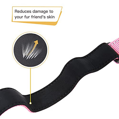 HEELE Dog Collar, Reflective Dog Collar, Soft Neoprene Padded Breathable Nylon Pet Collar Adjustable for Small Dogs Puppy, Pink, XS(7.87-11.81") - color: Pink, size: X-Small (7.87-11.81")