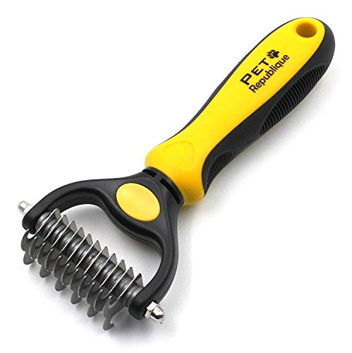 Pet Republique Dog Dematting Tool – Matt Splitters for Dogs, Cats, Rabbits, Long Haired Breed Pets – Effective Pet Dematting, Mat Remover, De-Matting Comb, or Dematter (6+11 Teeth) - size: 6+11 Teeth