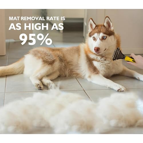 Pet Republique Matt Splitters Tool – Effective Mat Remover and De-matting Comb for Long-Haired Dogs, Cats, Rabbits – Regular 12+23 Teeth Design - size: 12+23 Teeth