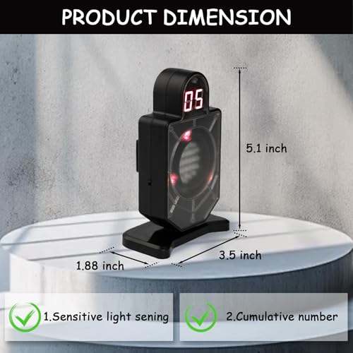 Portable Electronic Target, Safe Indoor Counting Targets Counting Target Receiver (1 Pack)