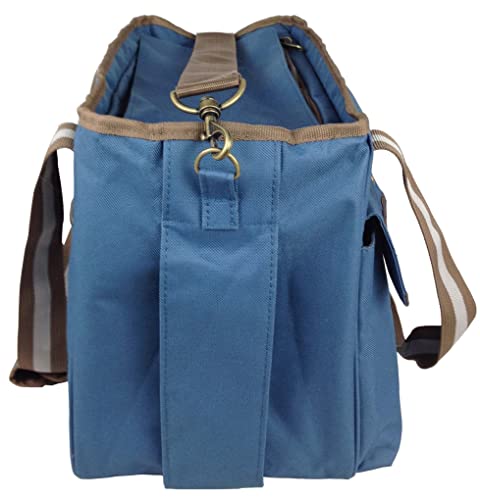 Pet Life ® Dual-Pocketed Fashion Airline Approved Pet Carrier with Included Shoulder Straps and Dual-top mesh Zippers