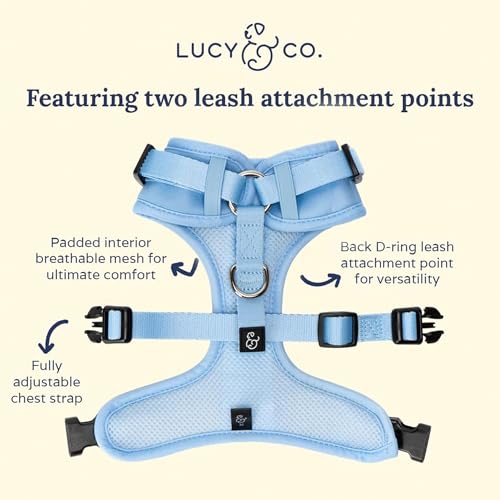 Lucy & Co. The Denim No-Pull Dog Harness - Size X-Large - Vest to Stop Pulling & Walk Easy - Comfortable Leash Training Product w/Adjustable Chest & Neck Straps - color: The Denim No-Pull Harness, size: X-Large