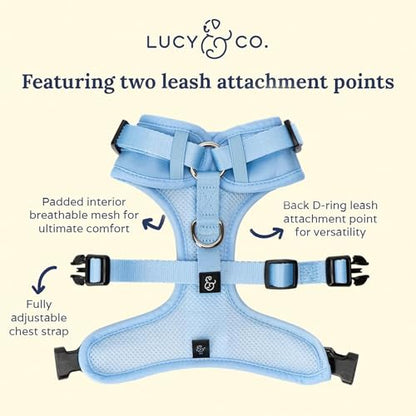 Lucy & Co. The Denim No-Pull Dog Harness - Size X-Large - Vest to Stop Pulling & Walk Easy - Comfortable Leash Training Product w/Adjustable Chest & Neck Straps - color: The Denim No-Pull Harness, size: X-Large