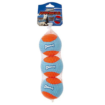 Chuckit! Amphibious Fetch Balls, Set of 3, Medium (Pack of 12) - size: Medium (Pack of 12), style: Fetch Balls (Pack of 3)