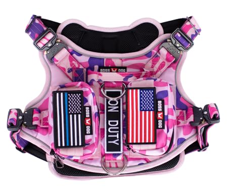 Boss Dog Tactical Harness, Pink Camo, X-Large - color: Pink Camo, size: X-Large