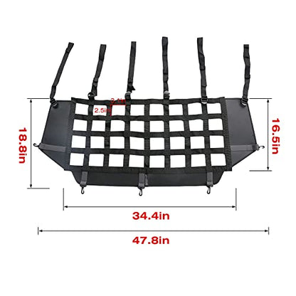 G Pet Net Vehicle Safety Mesh Dog Barrier Fit for Ford Bronco Accessories 2021-2025 4-Door, Rear Seat Isolation Net for Trunk Cargo Area, Upgrade Car Pet Divider fits for Medium, Large Pets