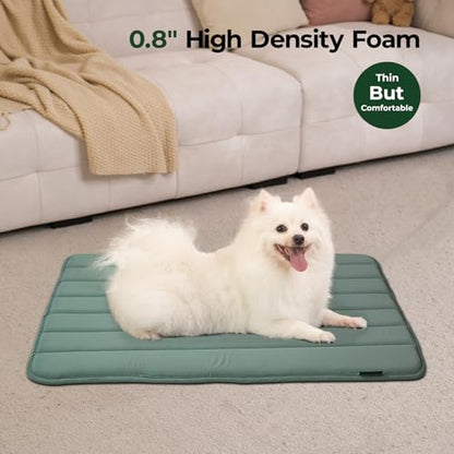 BALANCE Dog Crate Pad, Dog Foam Crate Mat Kennel Pad, Washable Water-Resistant Pet Bed Flat Dogs Cage Mat for Large Dogs - color: Granite Green, size: 36.0"L x 23.0"W x 0.8"Th