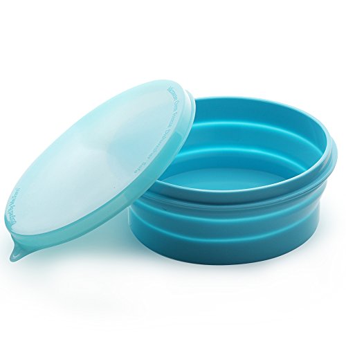 IYYI Collapsible Bowl for Camping, Silicone Collapsible Bowl with Lid (Blue, 27, ounces) - color: Blue