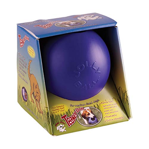Jolly Pets Teaser Ball Dog Toy, Medium/6 Inches, Blue, Jolly Pets 6-Inch Teaser Ball, Blue - color: Blue, size: Medium (6 in)