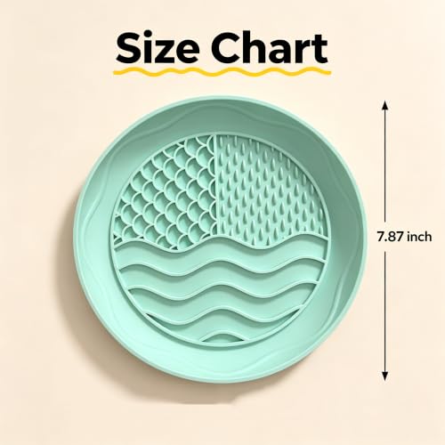 Lick Mat for Dogs&Cats, Fish Scale Silicone Pad with Suction Cups | Fish scale silicone lick mat with suction cups for floors, walls, fridge, bath. Calms anxiety, slows eating, grooming aid.
