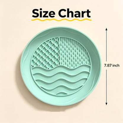 Lick Mat for Dogs&Cats, Fish Scale Silicone Pad with Suction Cups | Fish scale silicone lick mat with suction cups for floors, walls, fridge, bath. Calms anxiety, slows eating, grooming aid.