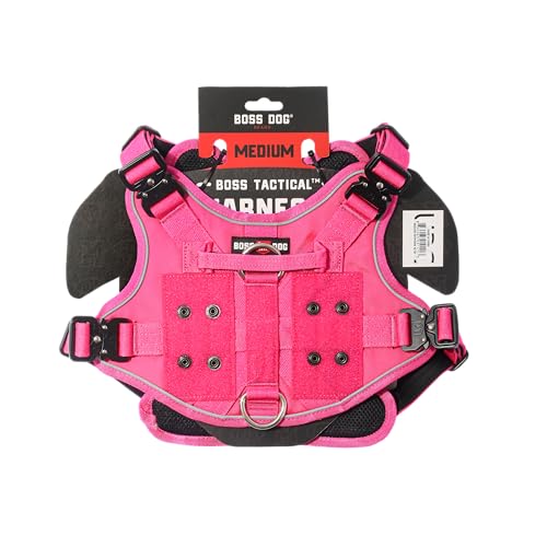 Boss Dog Tactical Harness, Hot Pink, Medium - color: Hot Pink, size: Medium