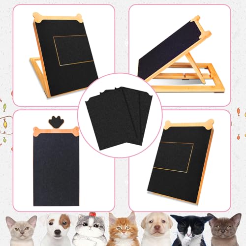 Self Adhesive Emery Paper, Dog Scratch Pad Replaceable Stickyback Sandpaper Nail Files for Pet Manicure & Pedicure- Trim 100Grit 15.4 * 10 inches 3pack