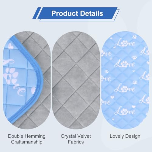 MH MYLUNE HOME Dog Cooling Mat 59" x 40" Cool-Chill Cool Fiber & Endothermic Color Changing Double-Sided Cooling & Warm Dog Mat, Foldable Washable Summer Pet Blanket - size: 59.0" Extra Large x 40.0" W x 0.5" Th