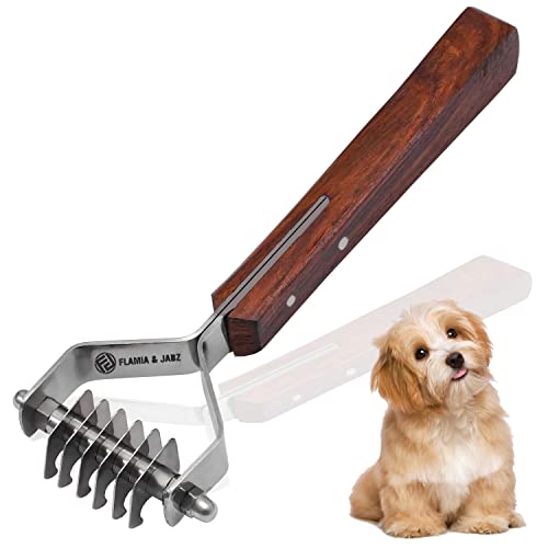 Flamia & Jabz Undercoat Rake for Dogs & Cats, Dematting Grooming Stripper Tool (6 Blades) - size: 6 Blades