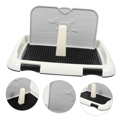 UPKOCH Dog Potty Tray Large Capacity Splashproof Dog Toilet for Indoor Use Durable Plastic Pee Tray Prevents Urine Spills and Mess